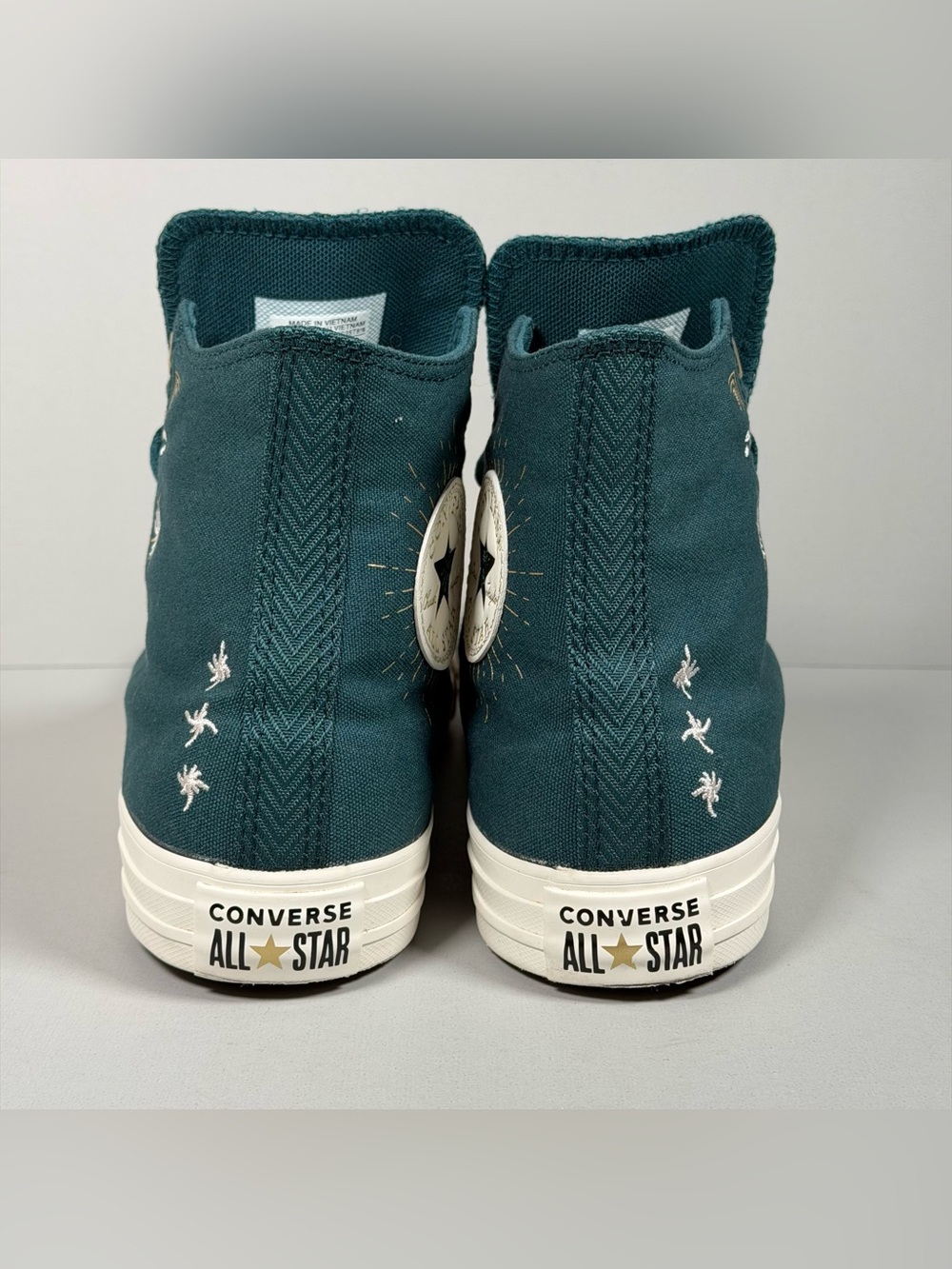 Converse Chuck Taylor High Cosmic Embroidery Teal Womens Shoes 11 A18801F - Picture 5 of 10